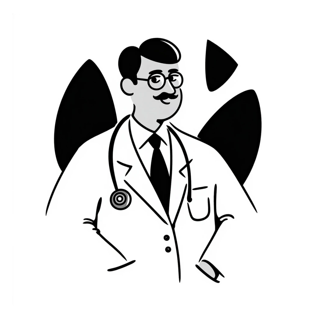 A portrait of Dr. V. Arunachalam, M.B.B.S. sticker