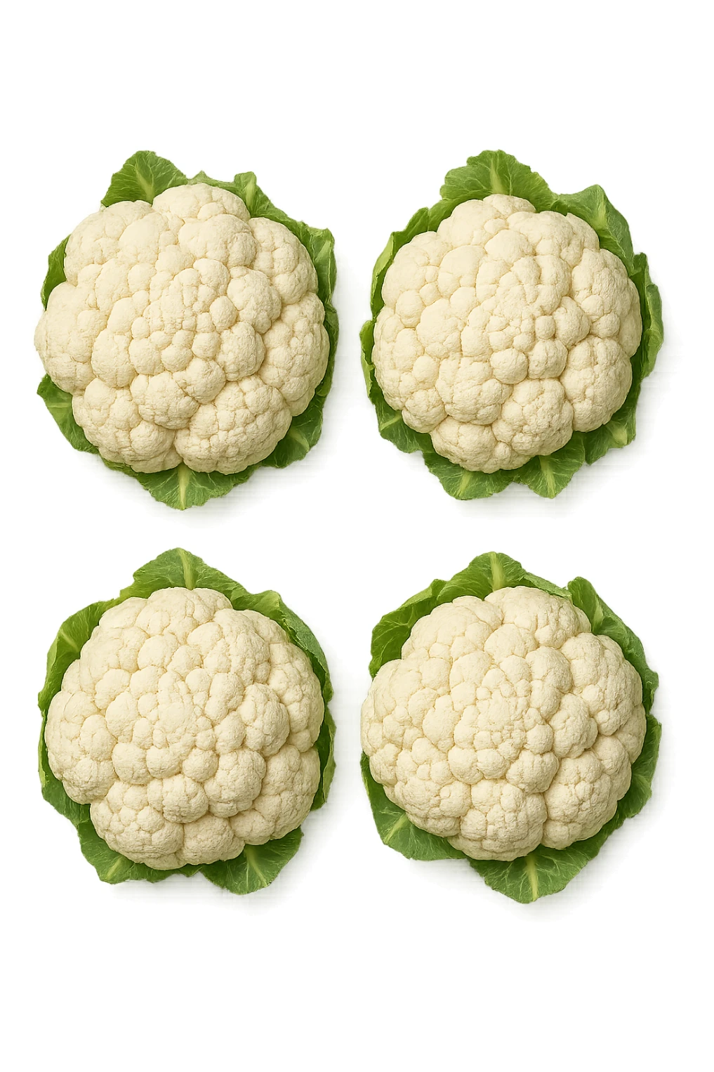 cavolfiore bianco visti dall'alto iperrealistiche 4k sticker