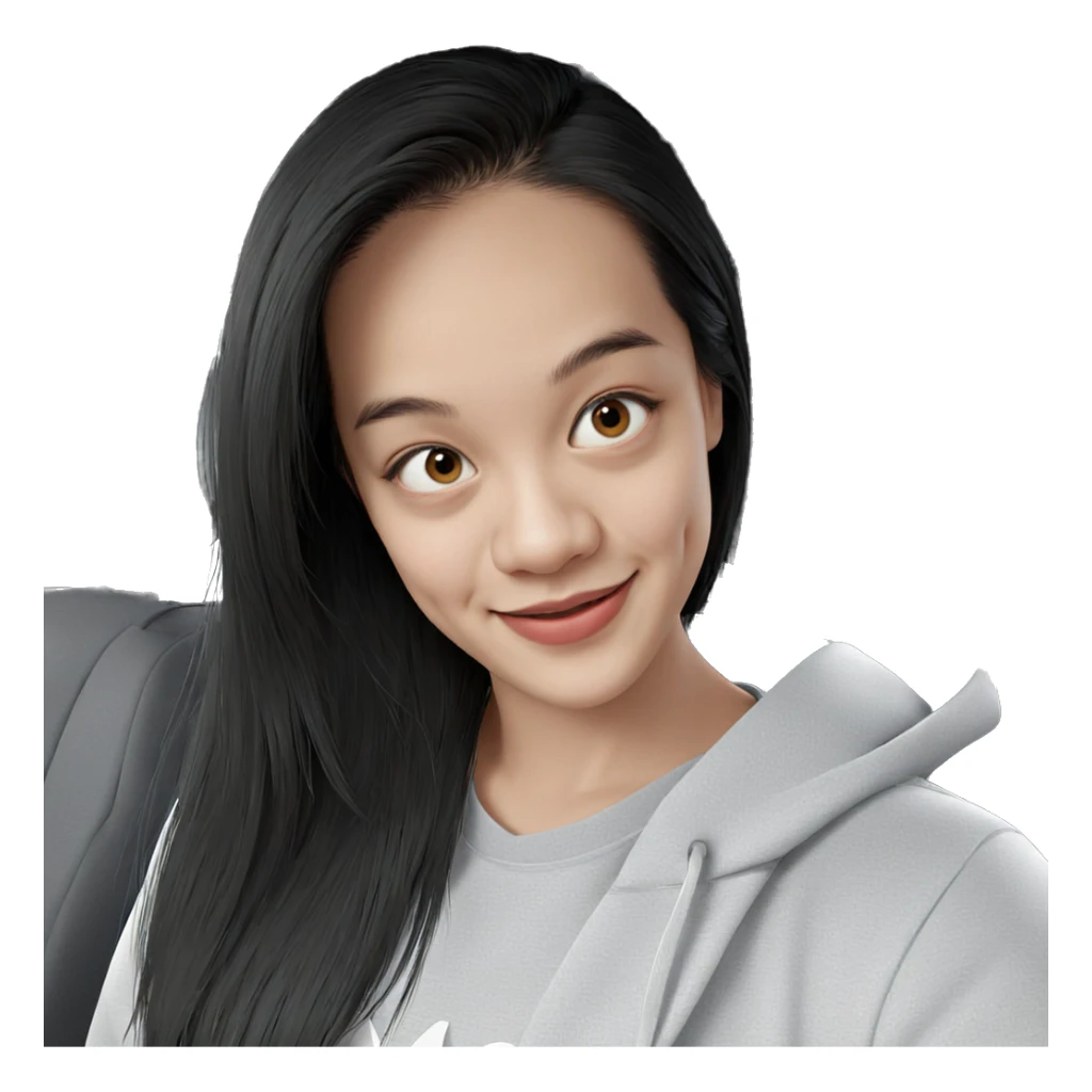 smiling girl in car interior sticker