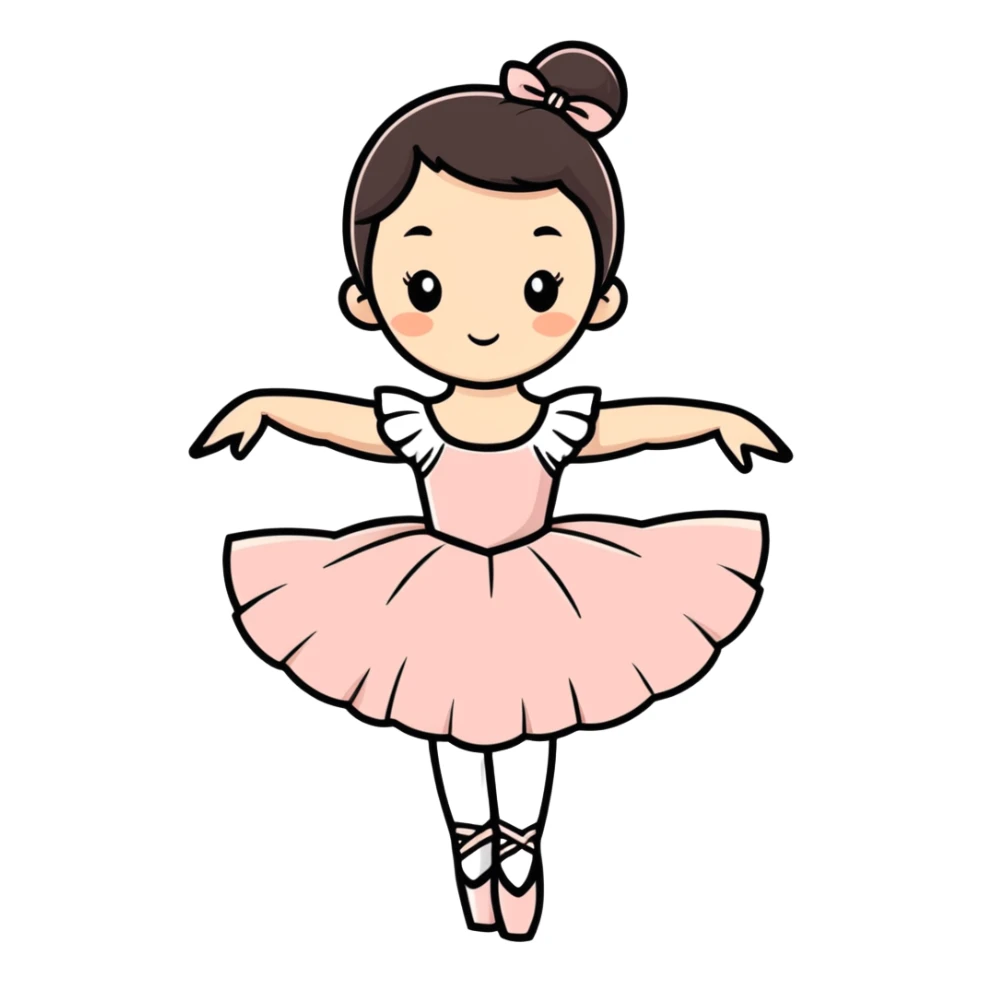 Ballerina with a capuchina head sticker