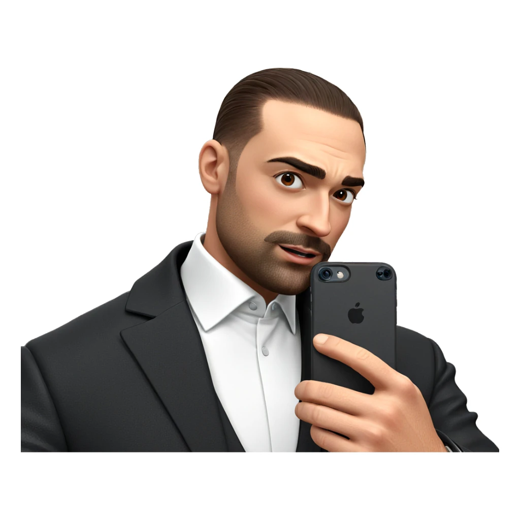 mature male taking selfie indoors sticker