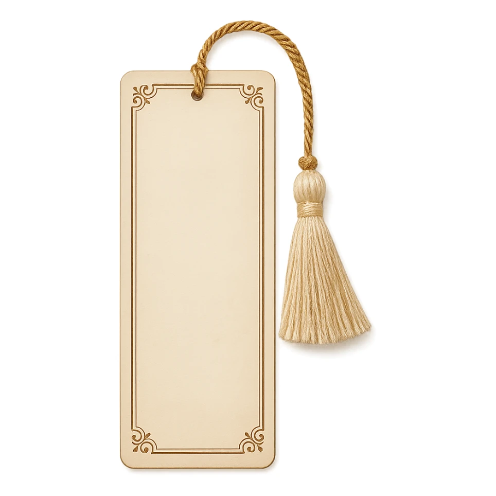 a classic bookmark with a tassel, elegant and traditional style sticker