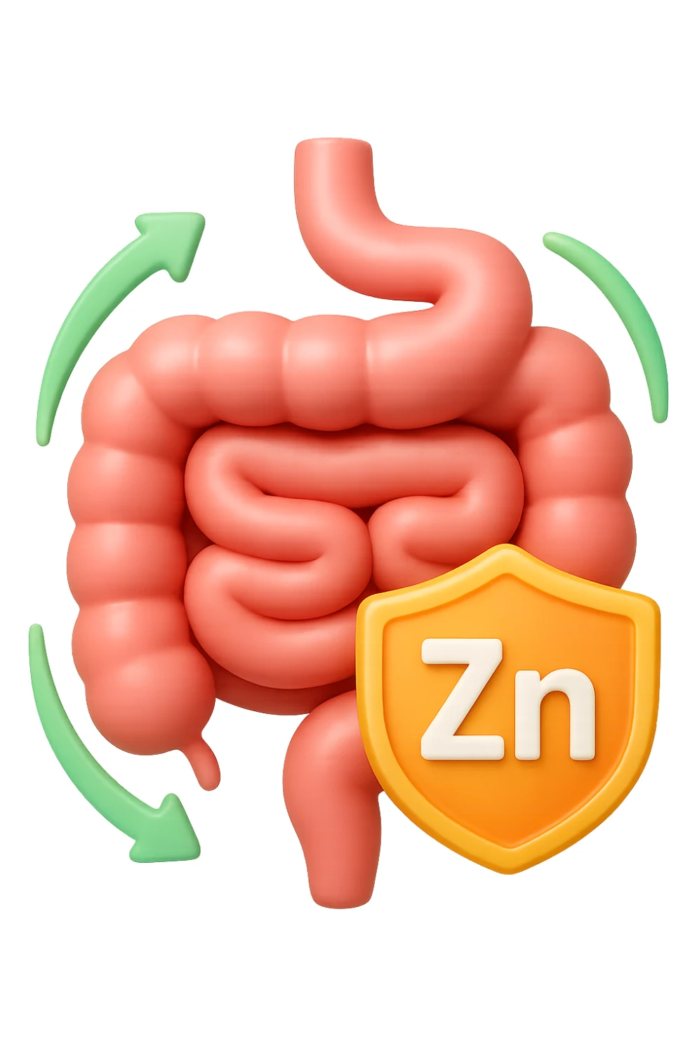emoji 3d stile iphone di zinco che rigenera l'intestino 3d sticker
