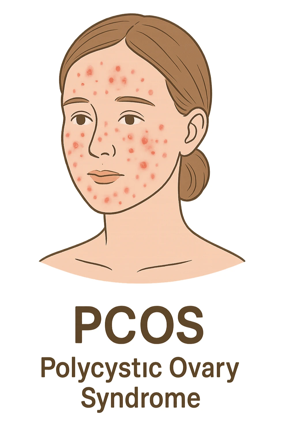 dONNA CON PCOS CON ACNE INFIAMMATA sticker