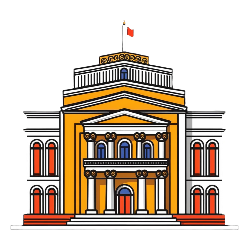 The Bolshoy theatre building in Moscow  sticker