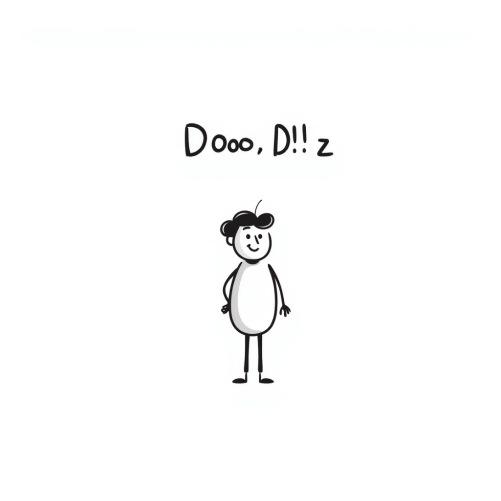 hand-drawn doodle of a stick sticker