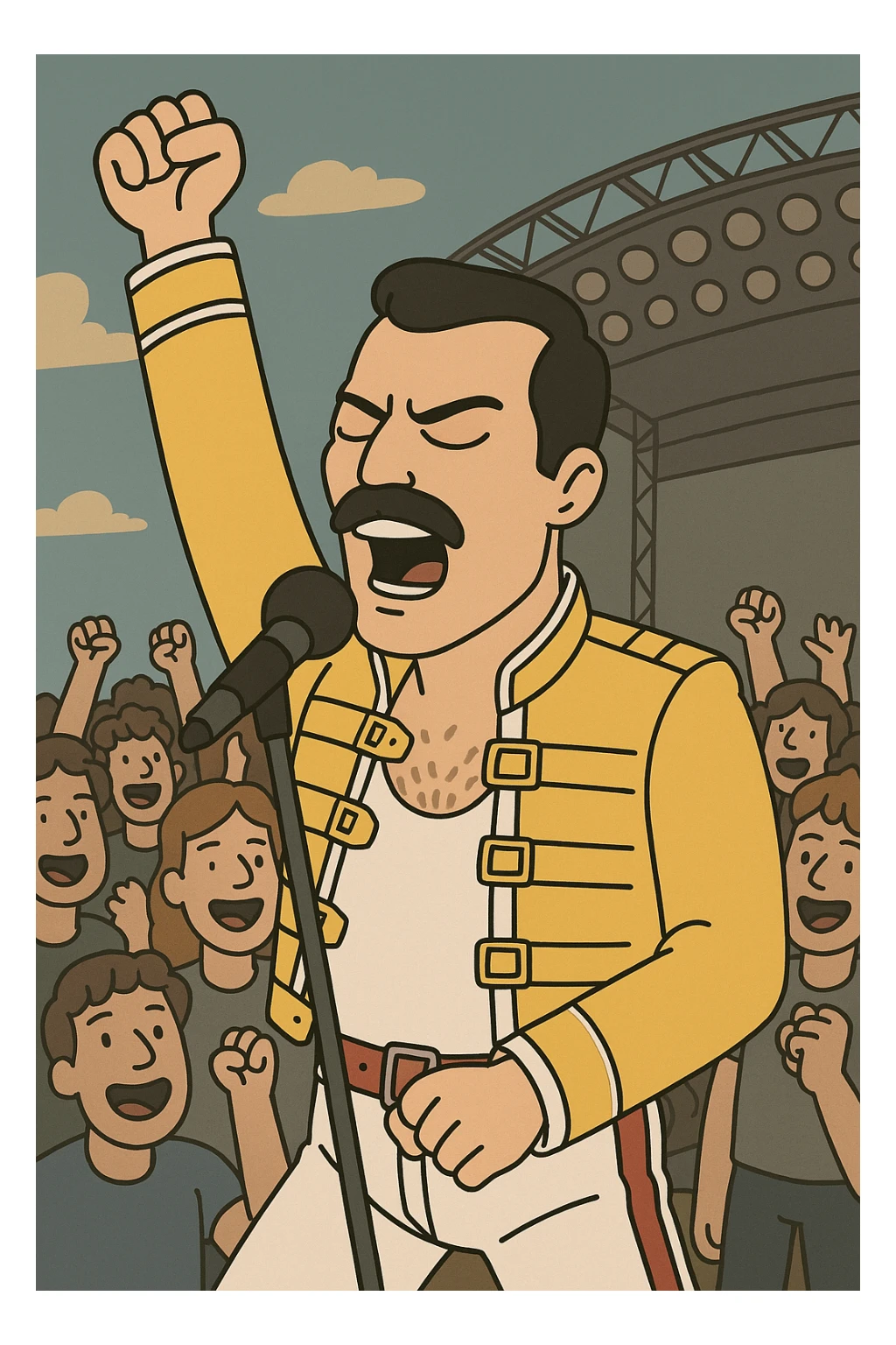  queen live at wembley the people  Freddie Mercury sticker