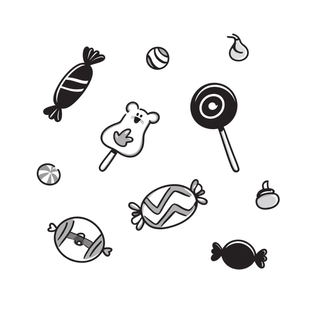 candy doodle sticker