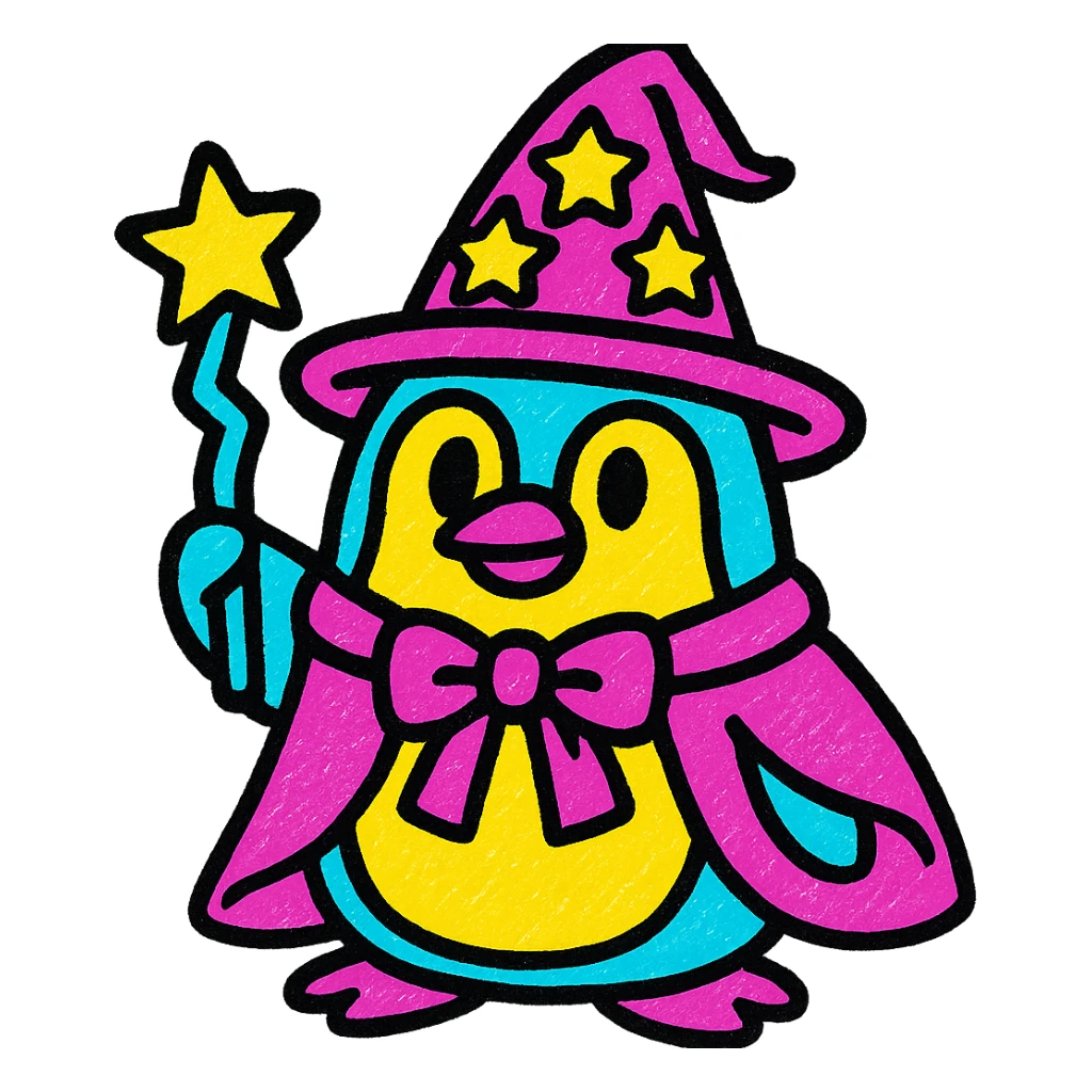 Penguin Wizard sticker
