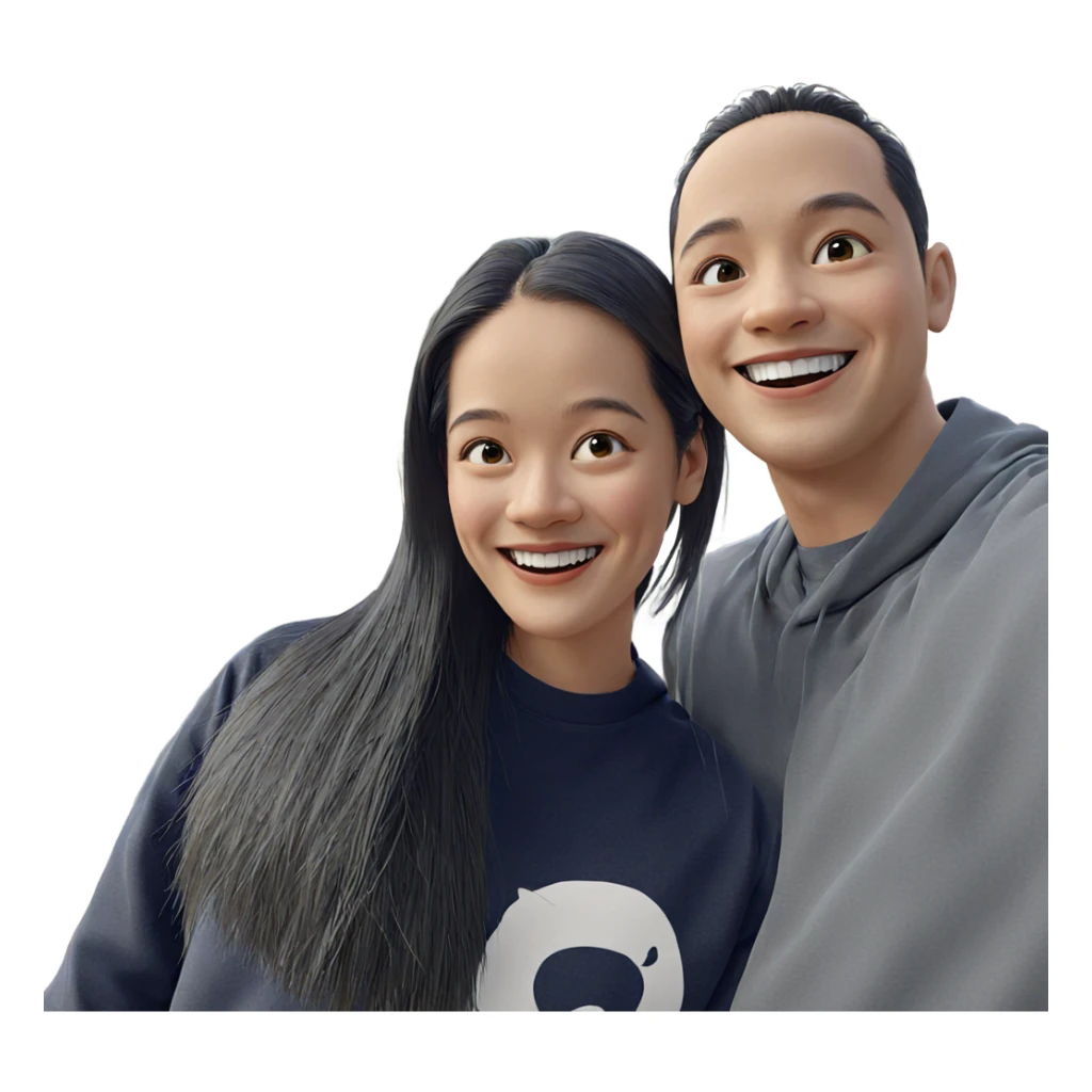 smiling under the tree sticker