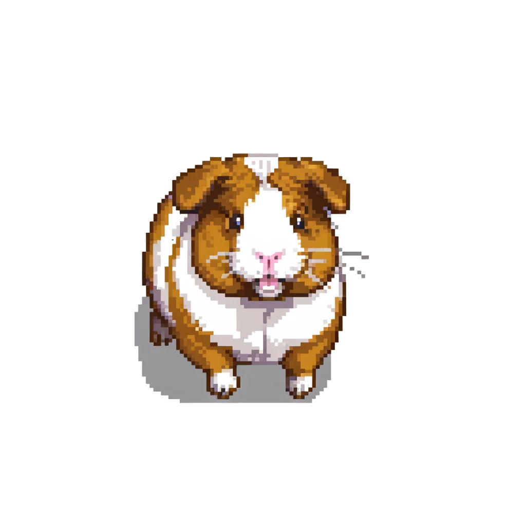 guinea pig running in grass sticker