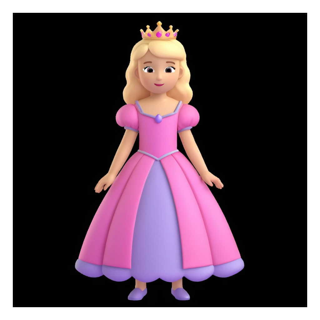girls in a princess dress sticker