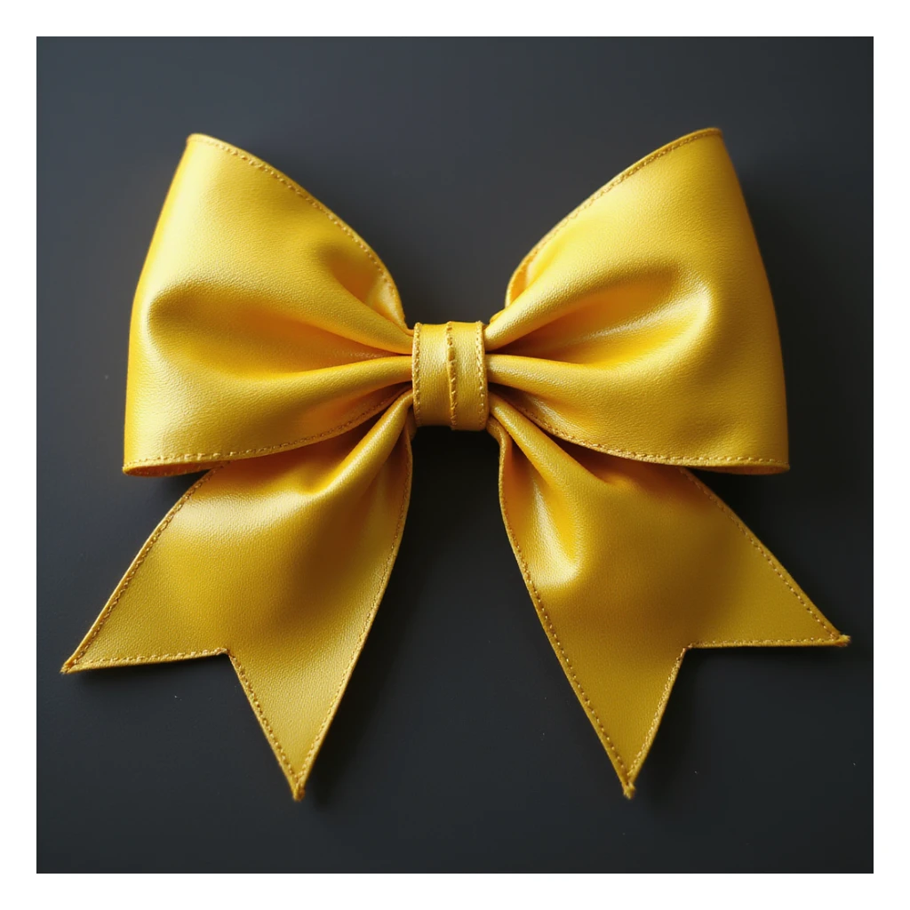 gothic yellow bow, photorealistic style, variation 1 sticker