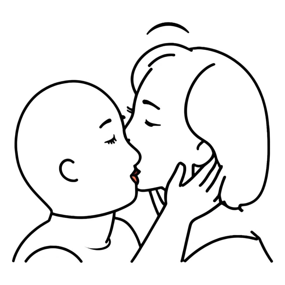 Black person making out with a white person sticker