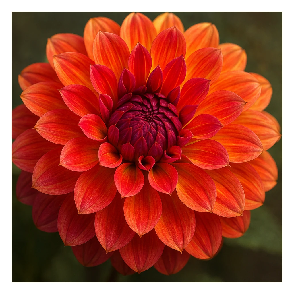 dahlia flower, vibrant, realistic, detailed petals sticker