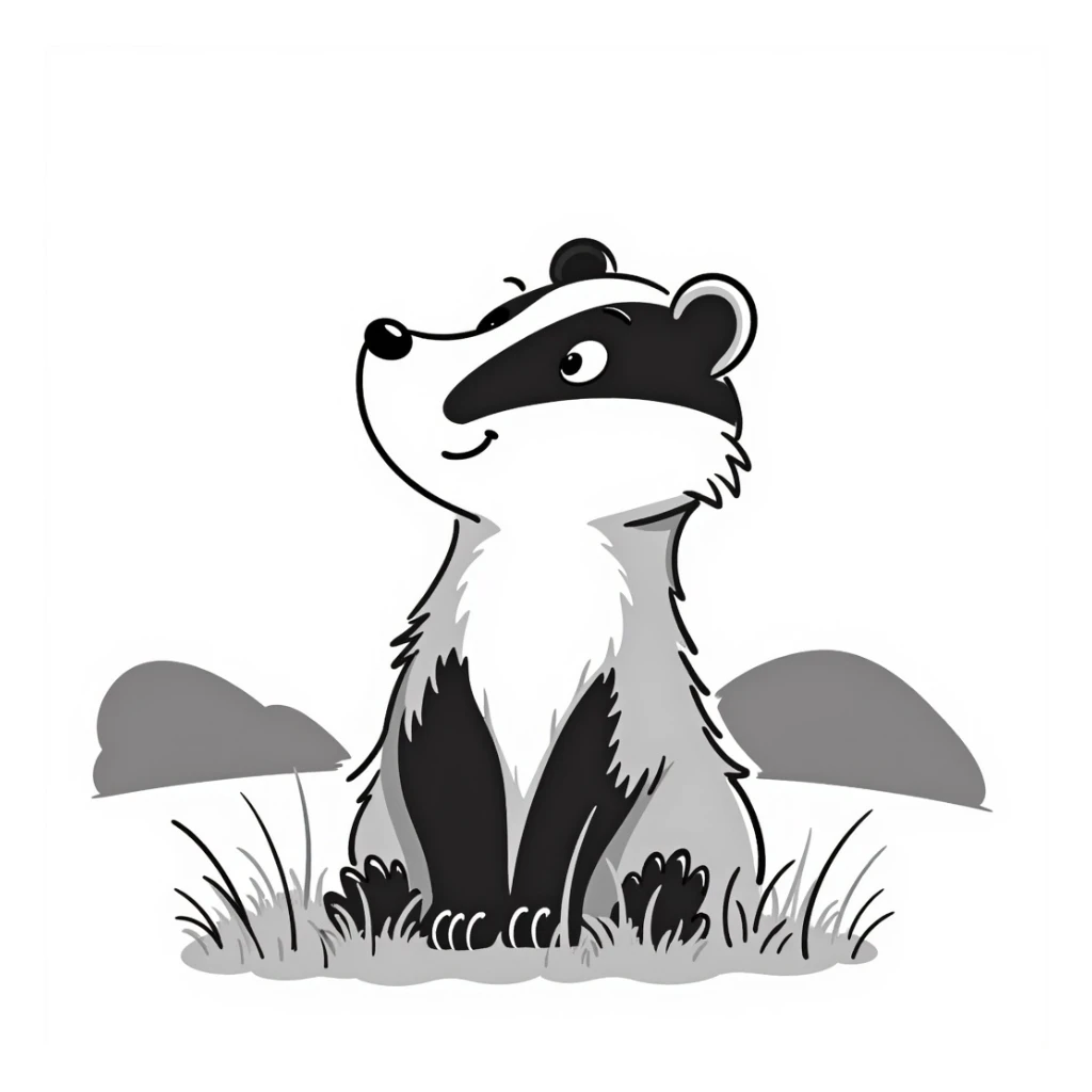 A sweet badger sticker