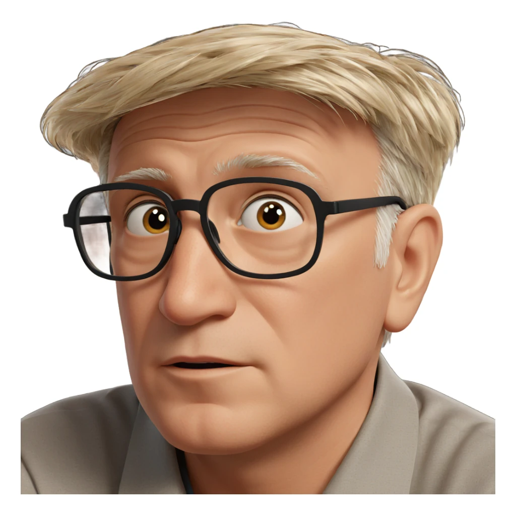 focused gaze of a boy sticker