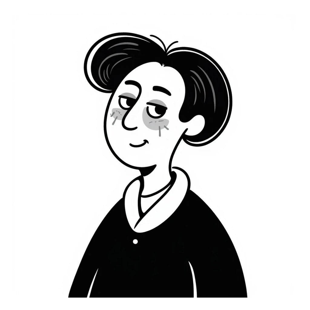 sleep deprived ugly old woman sticker