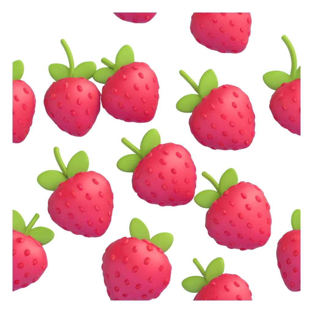 3D berries, iOS style, with a matte texture and subtle highlights sticker