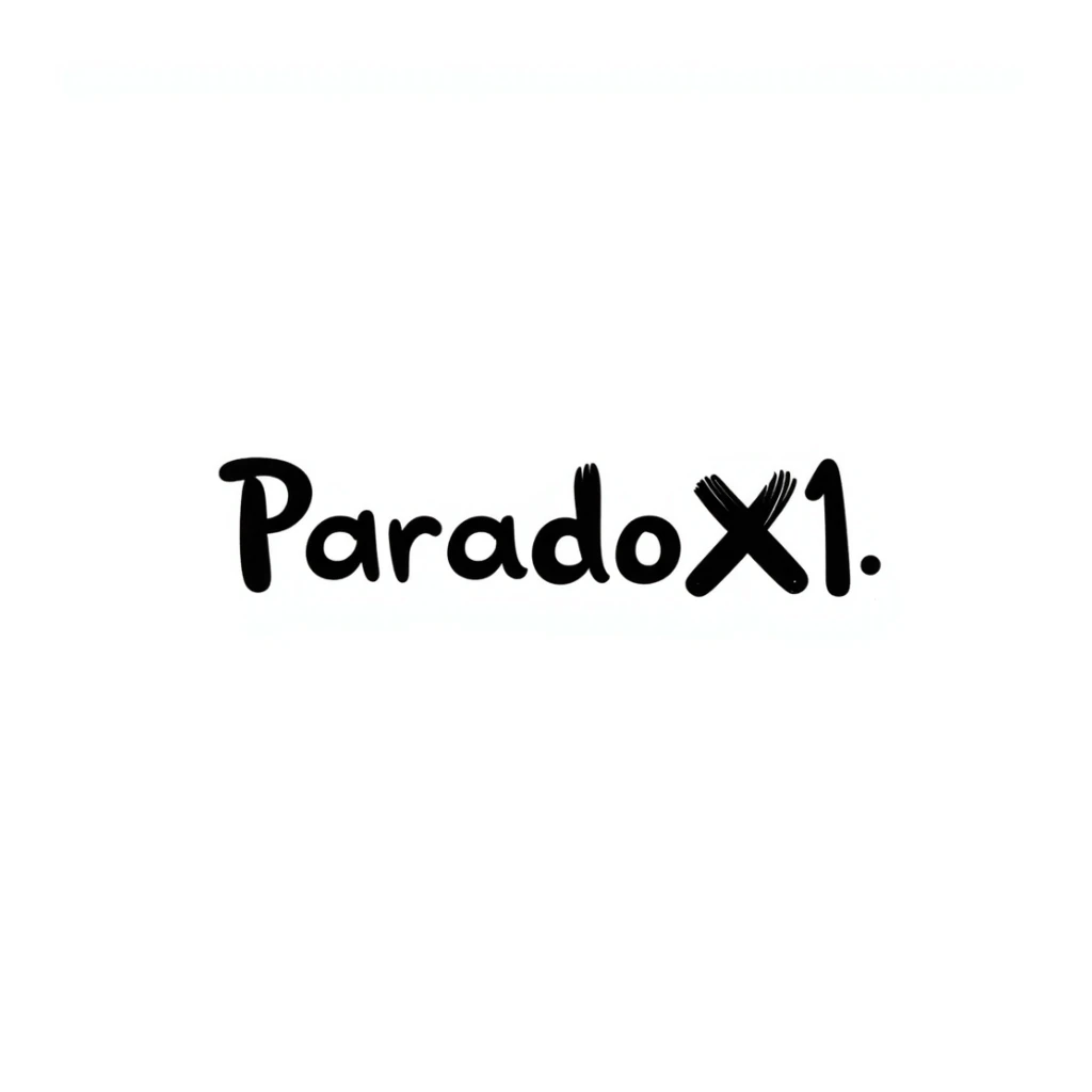 ParadoX1 streamer logo, hand-drawn doodle style, creative and casual sticker