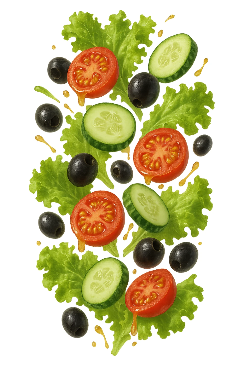 insalata che cade verticalmente sticker