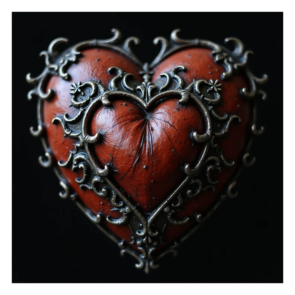 gothic heart, photorealistic, ornate, dark, elegant, high detail sticker