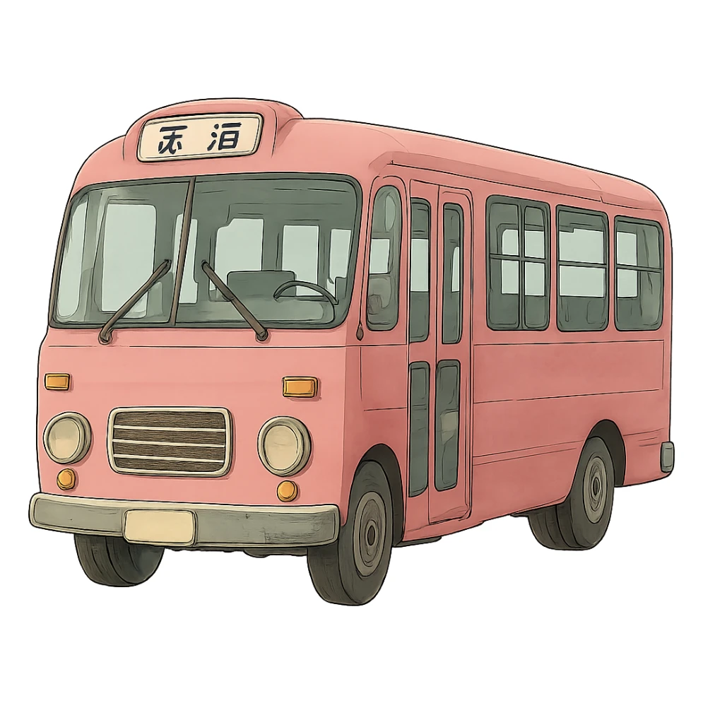 pink bus sticker