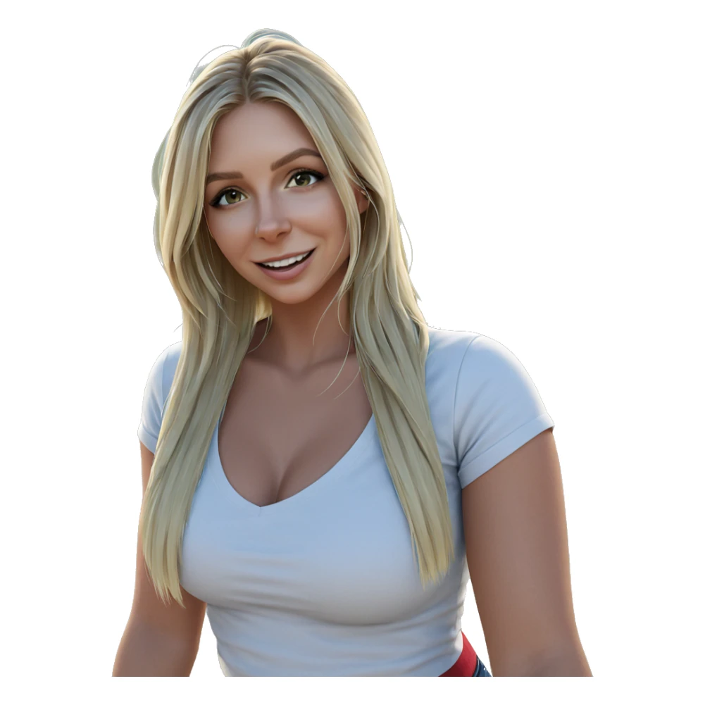 blonde girl smiling outdoors sticker