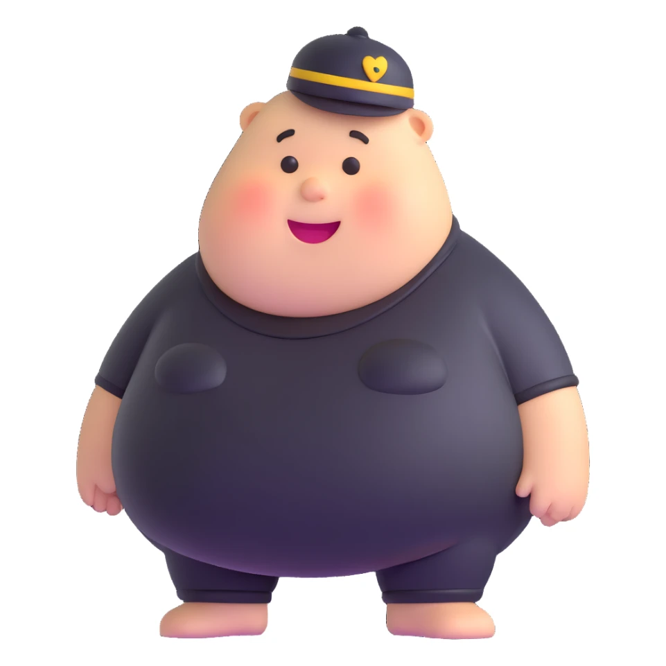 chubby character sticker