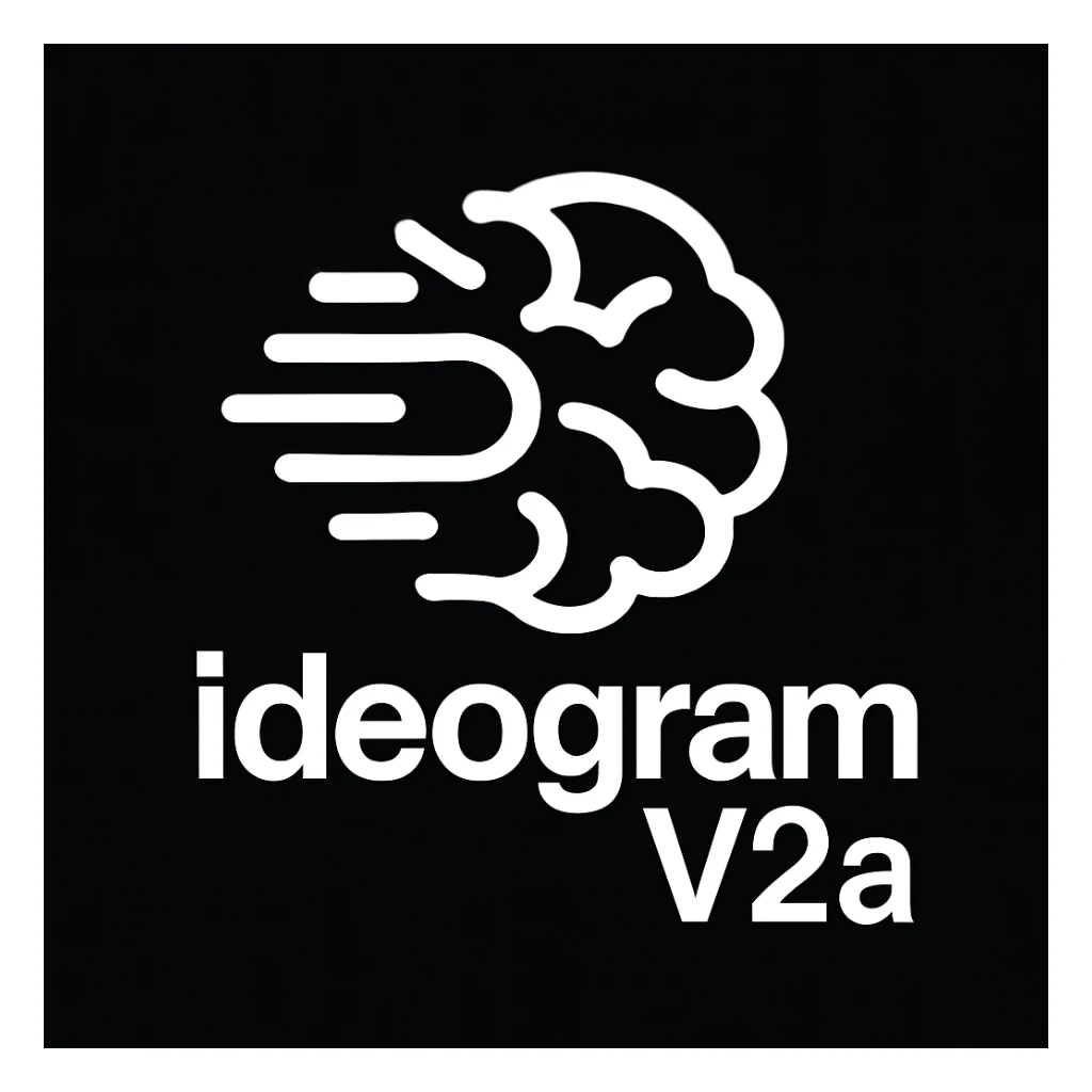 recreate this logo with text of "ideogram V2a", MAKE IT FIT IN SQAURE  sticker