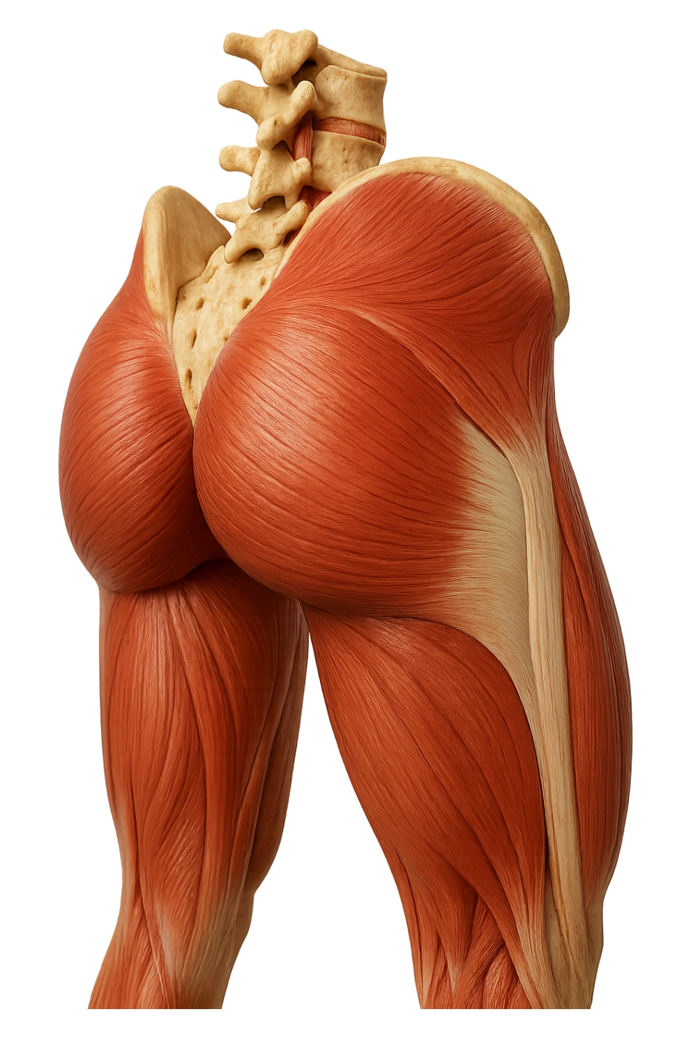 glutei gruppo muscolare iperrealistico 4k sticker