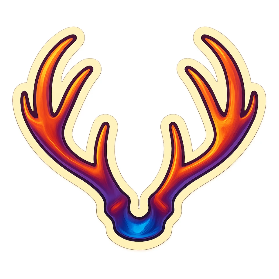 Pair of antlers sticker