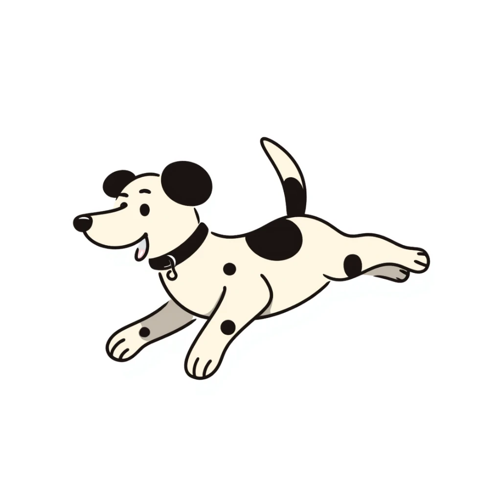 hand-drawn spotted brown Labrador with calico pattern fur sticker