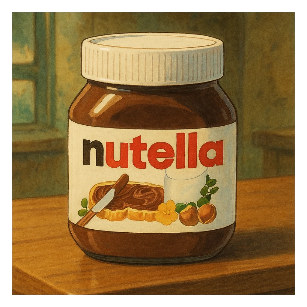 nutella jar sticker