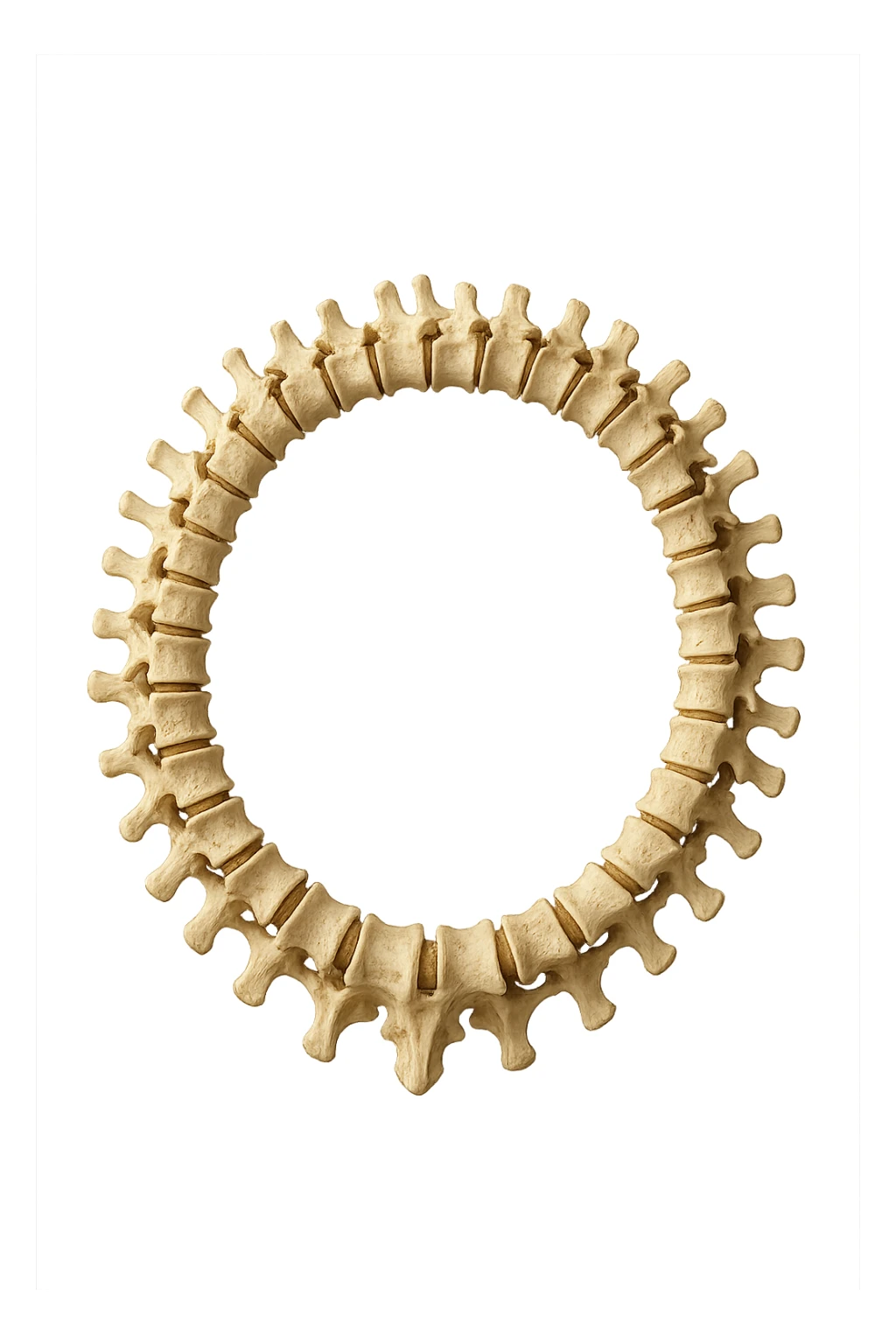 SPINA DORSALE ANATOMICA UMANA REALISTICA CHIUSA A CERCHIO sticker