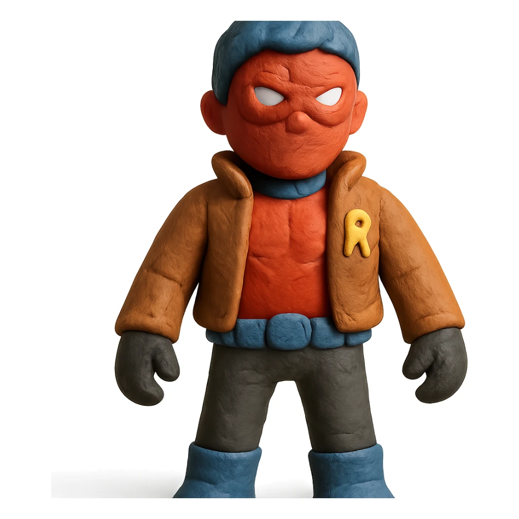 Jason Todd from DC Batman in claymation style sticker