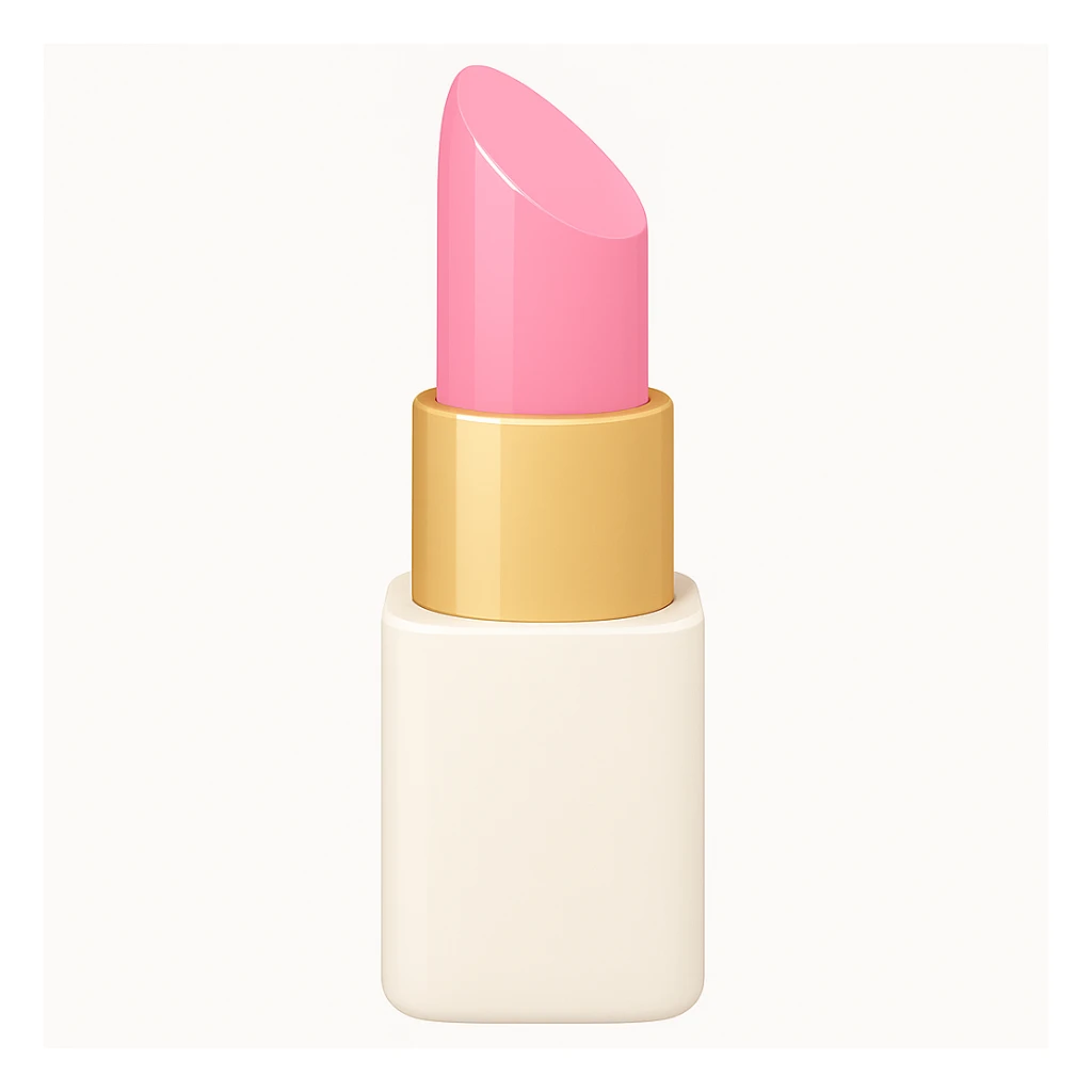 apple emoji style light pink lipstick sticker