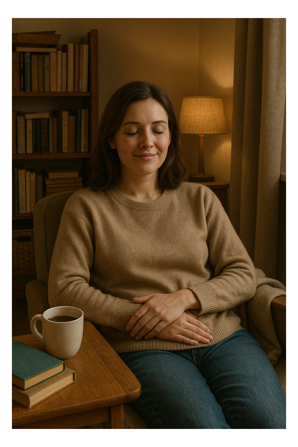 donna che vuole rimanere nella sua zona di comfort. Immagini realistiche sticker