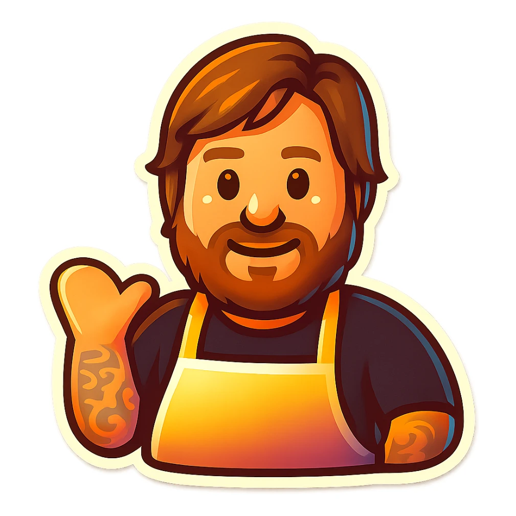 Create an emoji based on this person's appearance. Use a fun, expressive style suitable for emoji, in a retro stickers style. sticker