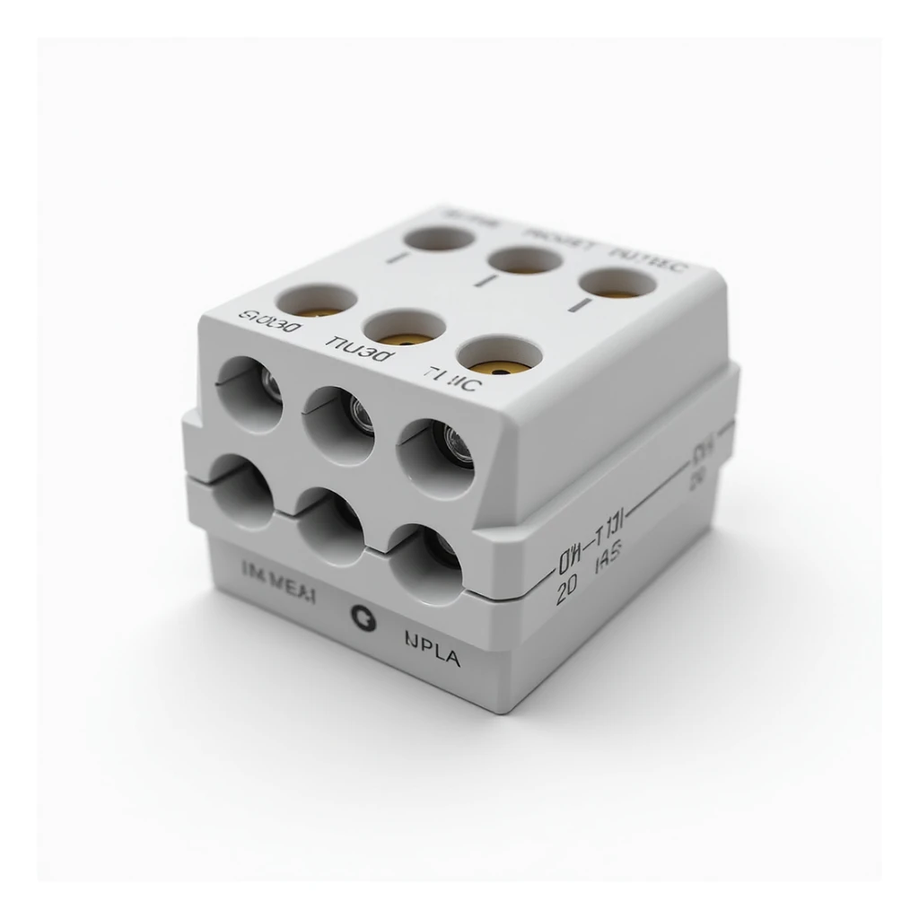 photorealistic image of a lighting connector or terminal block, isolated, no background sticker