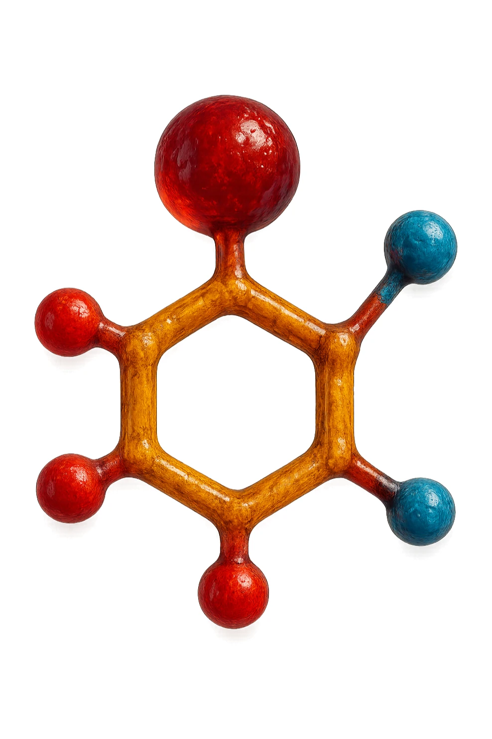 particella anatomica di catecolamina fluttua in aria iperrealistica sticker