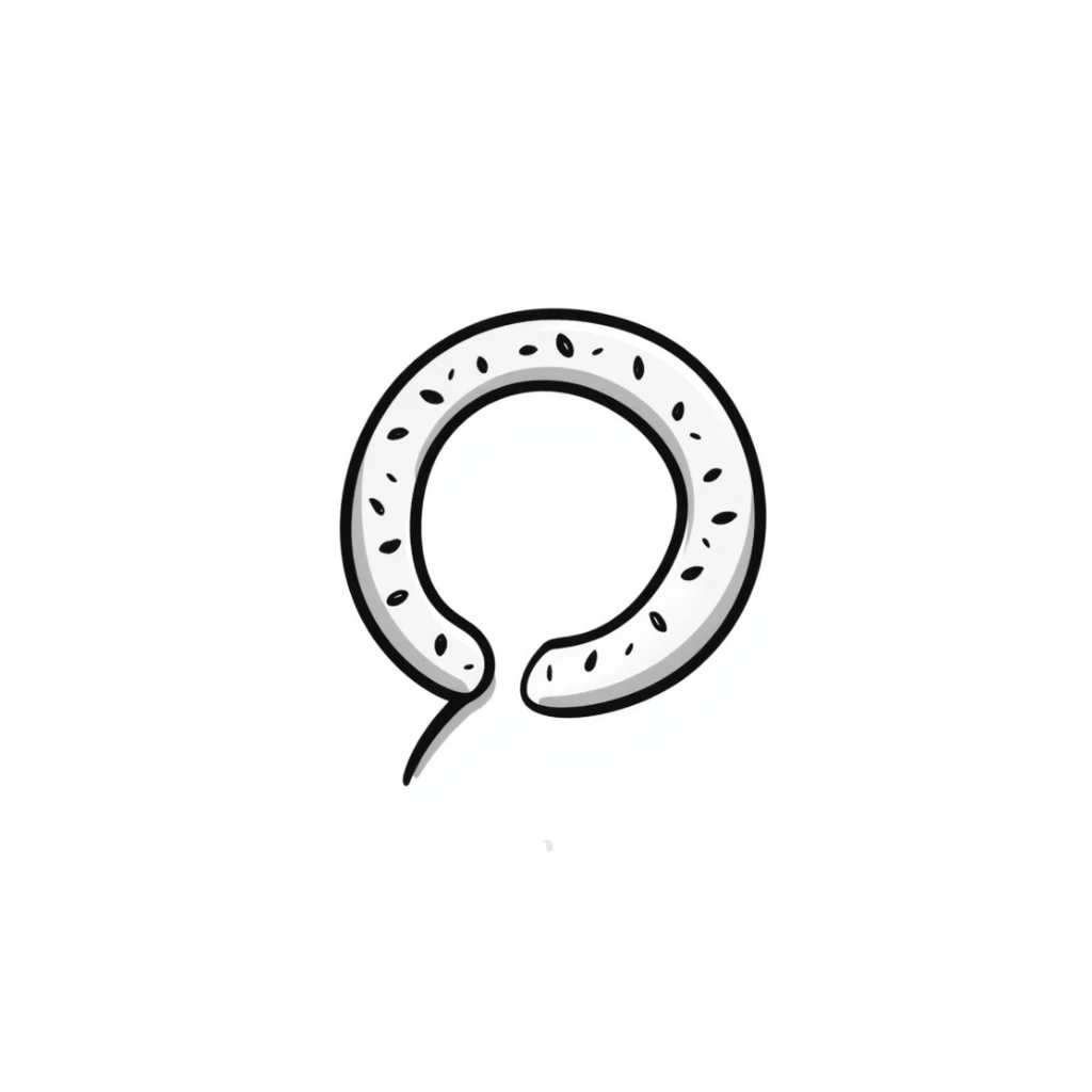 a Turkish simit, hand-drawn doodle style, playful and sketchy sticker