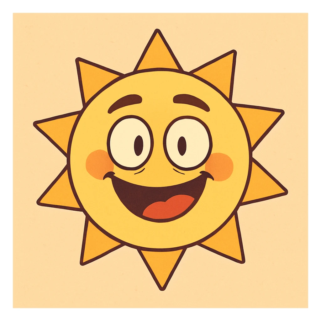 a smiling sun emoji sticker