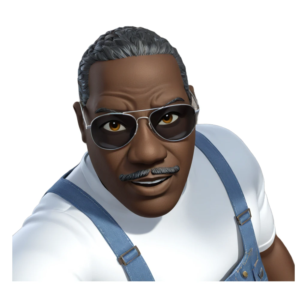 dark-skinned man in sunglasses sticker