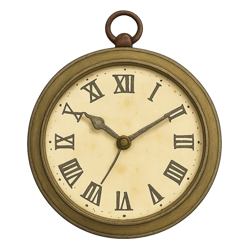 ghibli style clock sticker