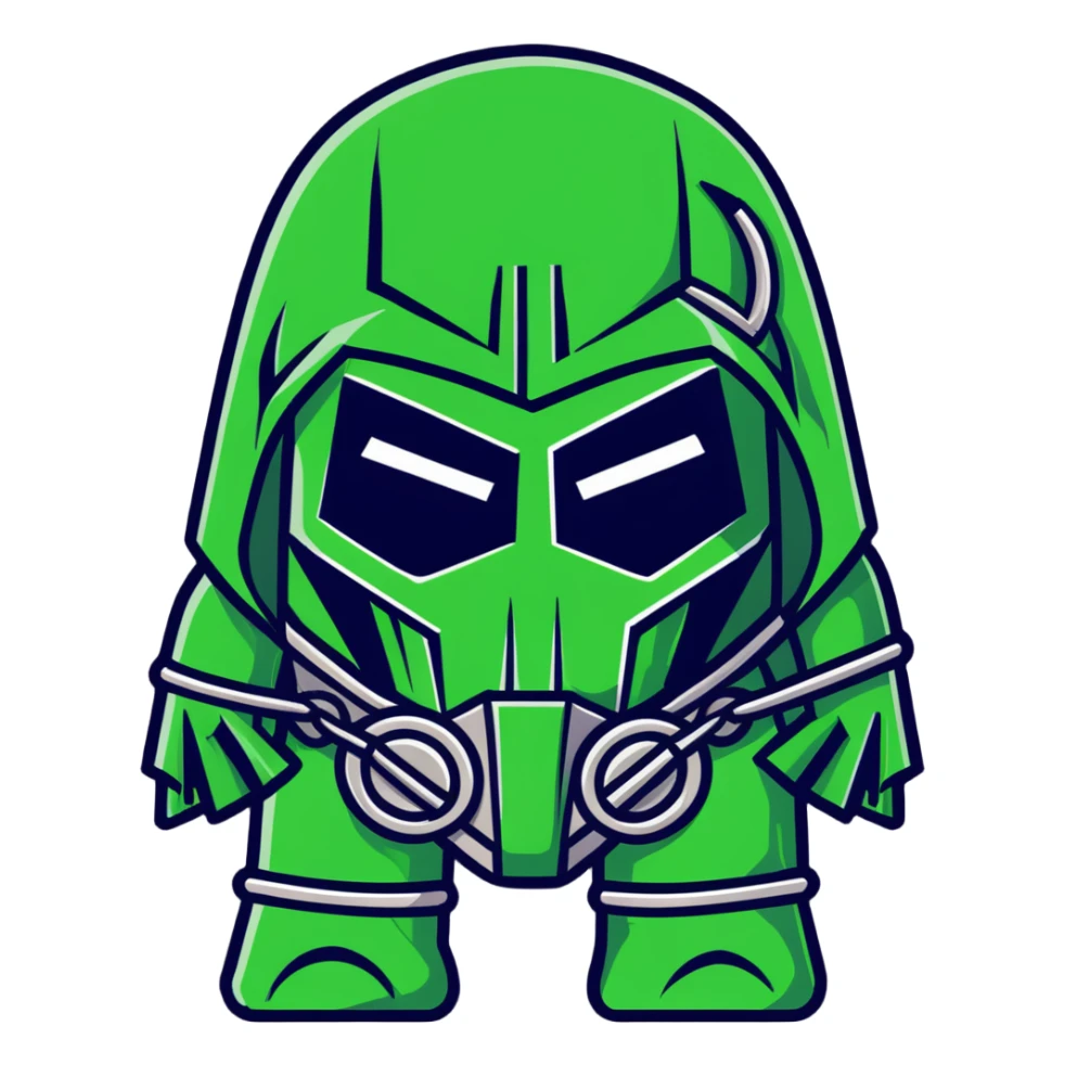 doctor doom metal mask sticker