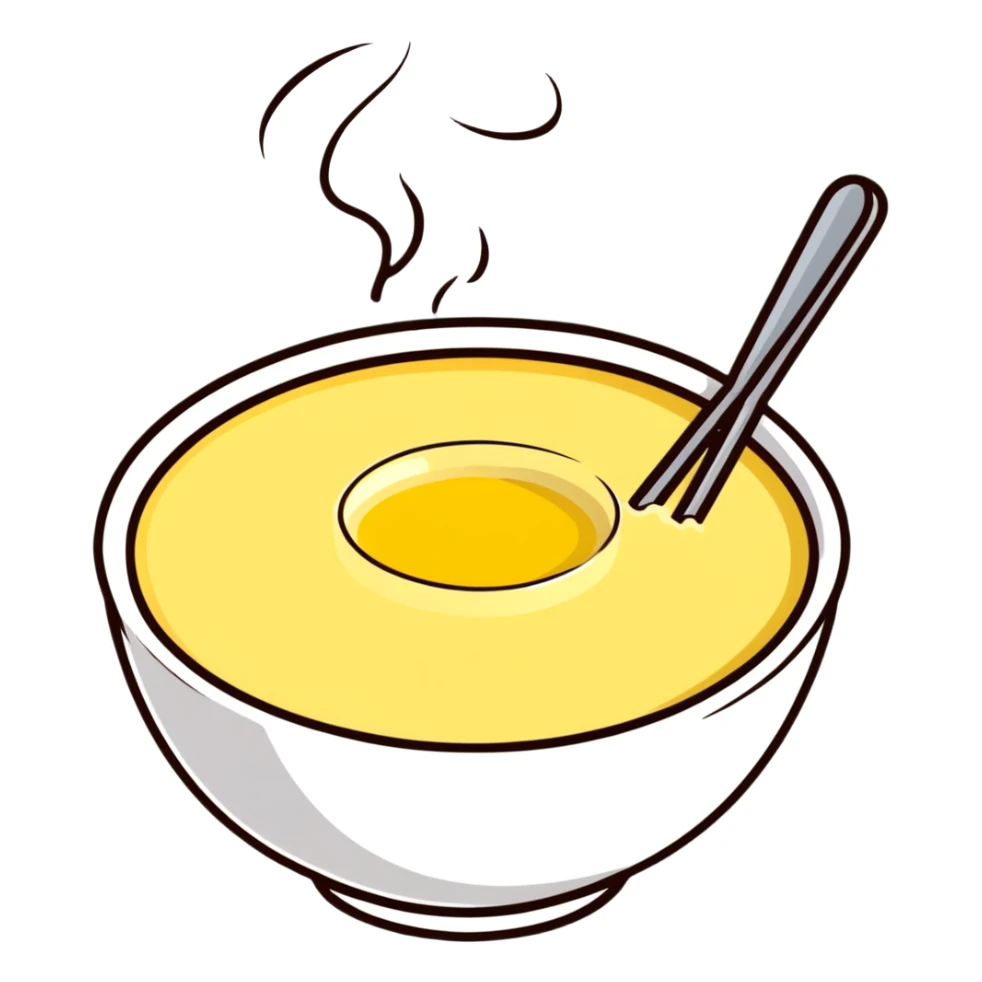 steaming bowl of grits with butter sticker
