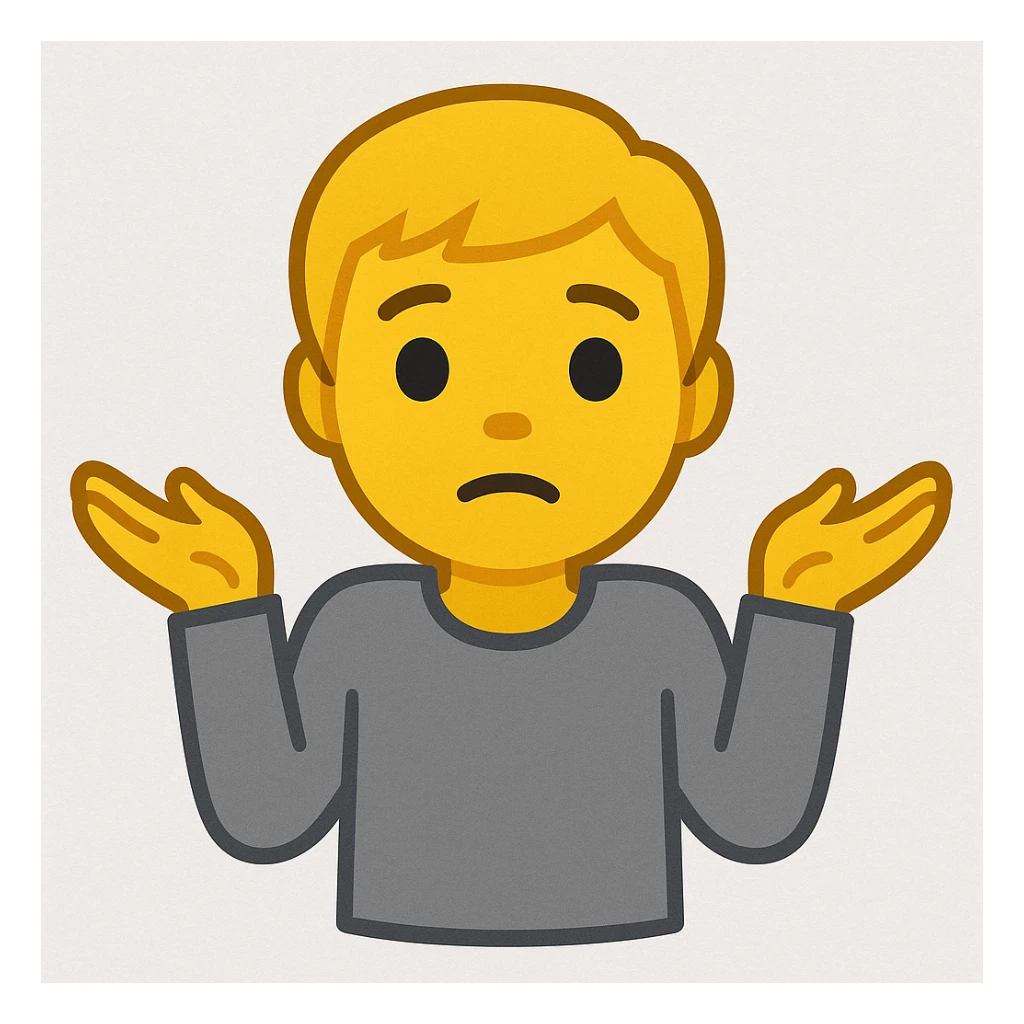 yellow boy grey shirt shrugging emoji google style sticker