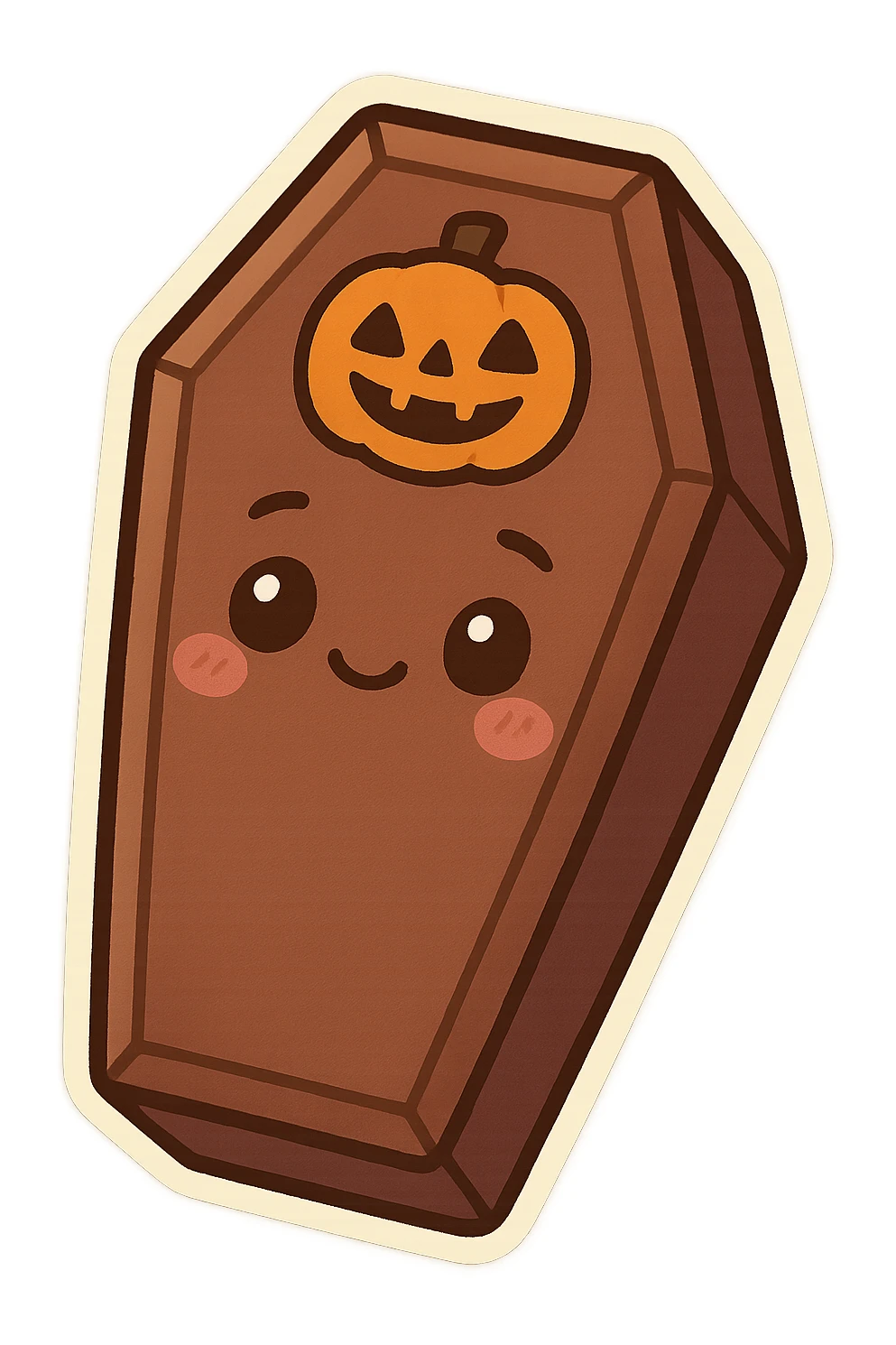 Halloween coffin , remove background sticker