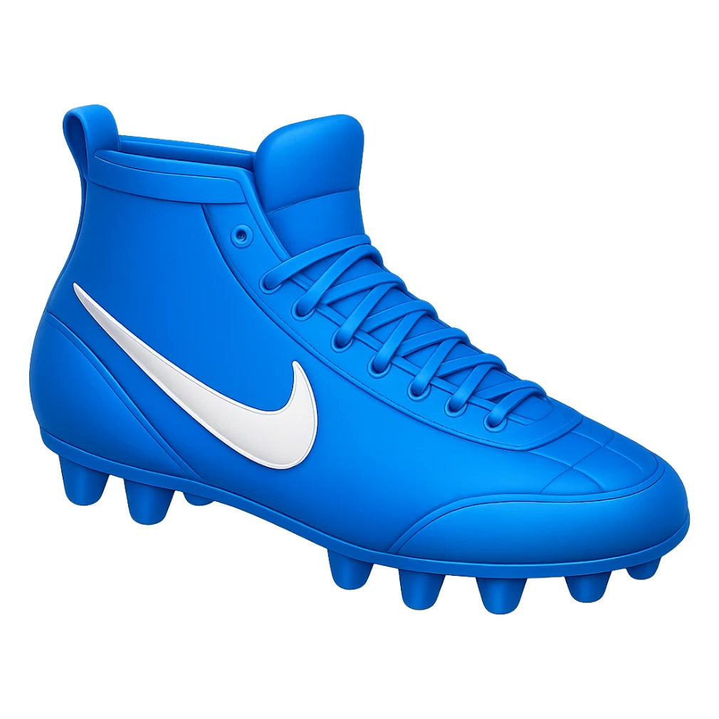 Make the football boot blue. The original style is emoji style, which does not support editing, so use the general style editor to keep the emoji look while making the boot blue. sticker